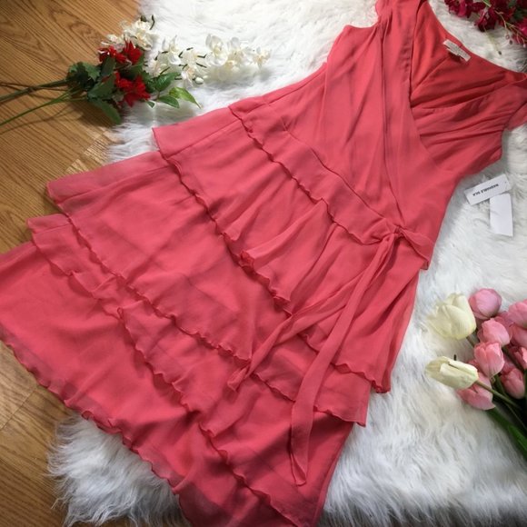 HI STUDIO Asymmetrical Ruffles Hem Dress (W1-180) - Picture 4 of 10